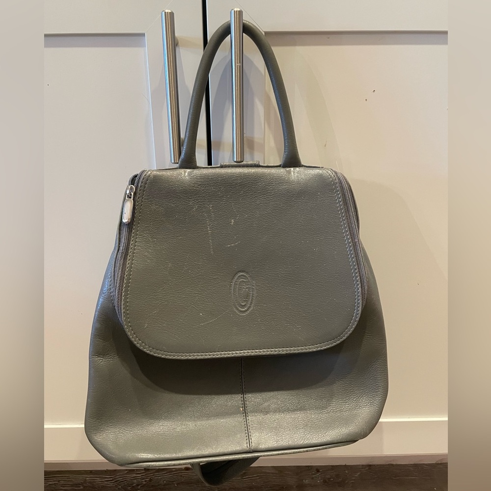 Leather backpack